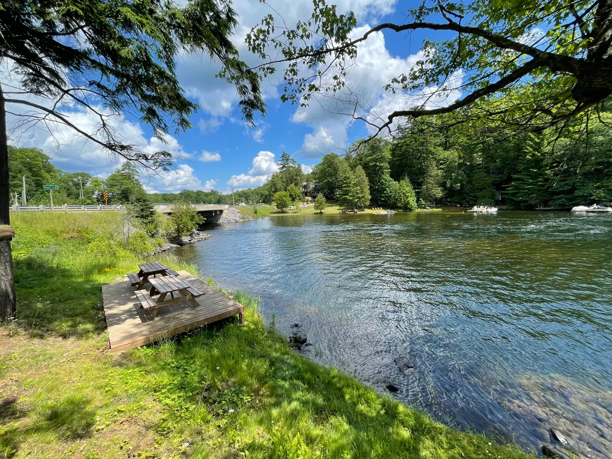Waterfront retreat view